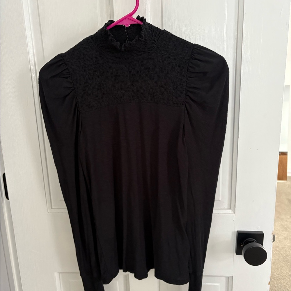 Nation LTD black puffy sleeved shirt. Size XS.